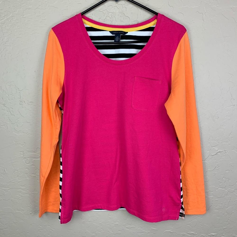 NWOT Tommy Hilfiger Long Sleeve Shirt Color Block